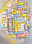Composition with Oval in Color Planes II